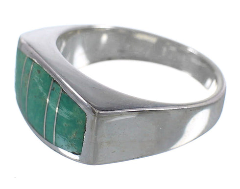 Turquoise Genuine Sterling Silver Southwestern Ring Size 4-1/2 QX86563